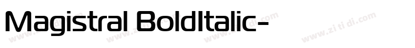 Magistral BoldItalic字体转换